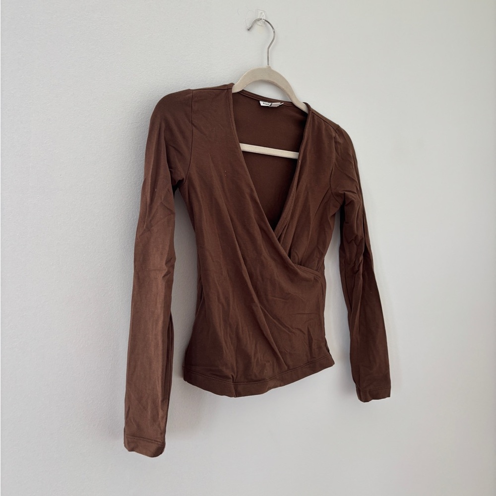 Frank And Oak Brown Crossover Top